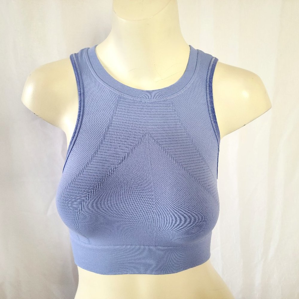 NUX Soul Cycle One By One Periwinkle Blue Sports Bra Size Small